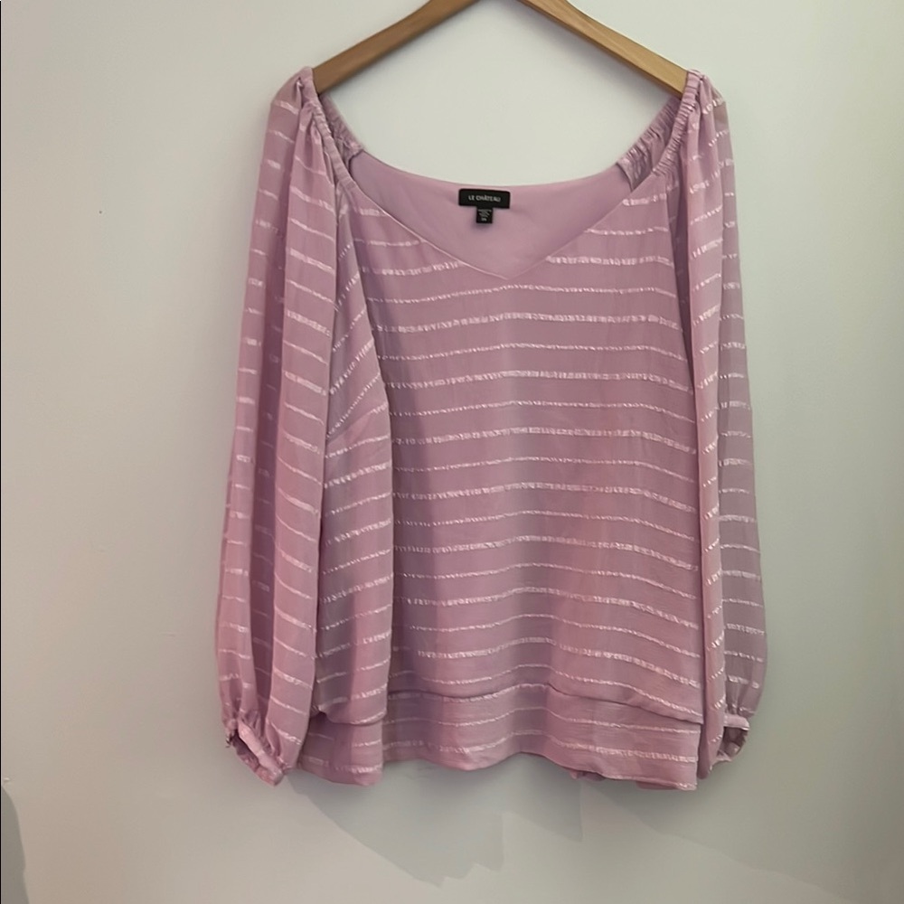 Le Chateau Women's Pink Blouse, off shoulder 2X